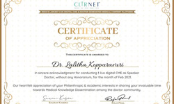 Certificate of Appreciation This Certificate is Awarded to Dr. Lalitha